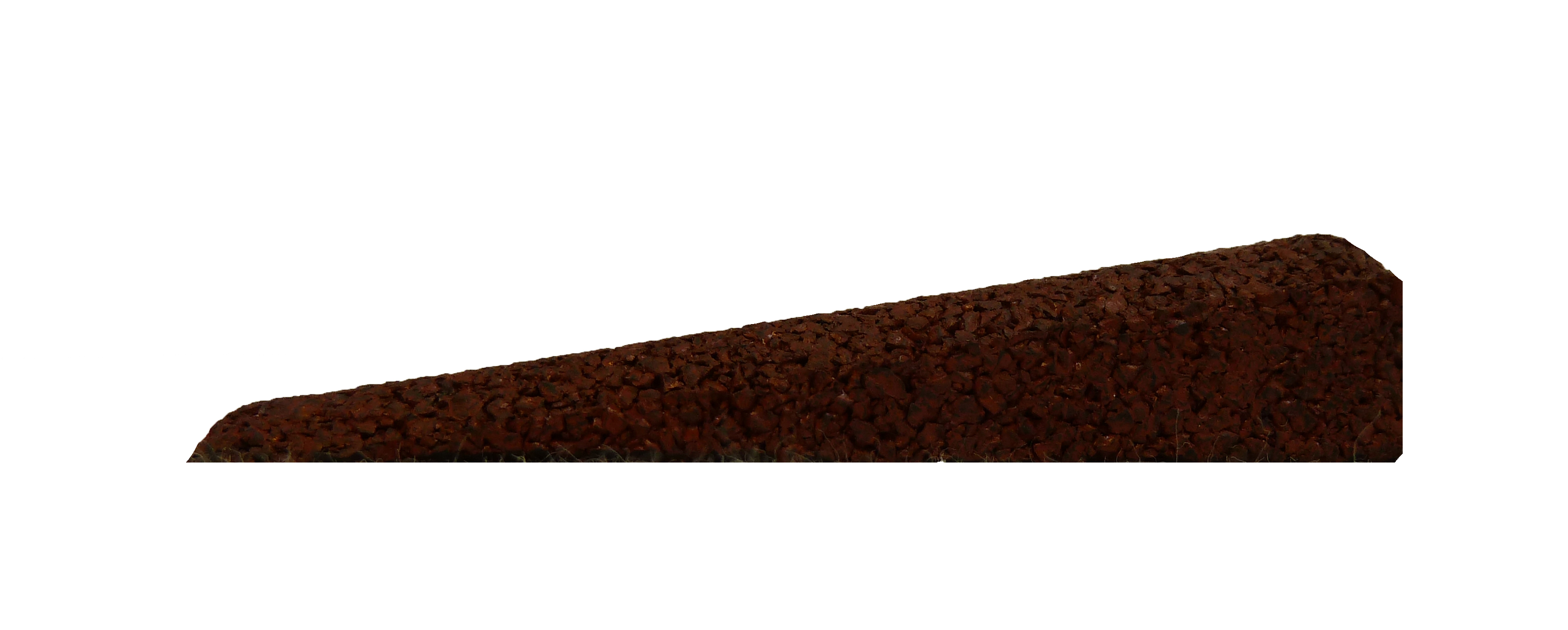 Gummirampe 15x80x1000 mm, for Quad gummifliser, Rød
