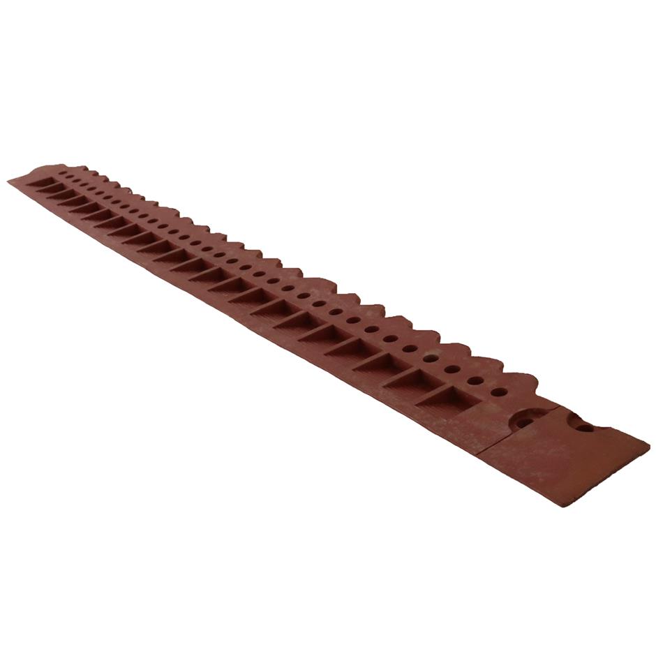 Skrå kantliste for Interlock gummimåtte, NBR-gummi,terracottarød, Male Højre