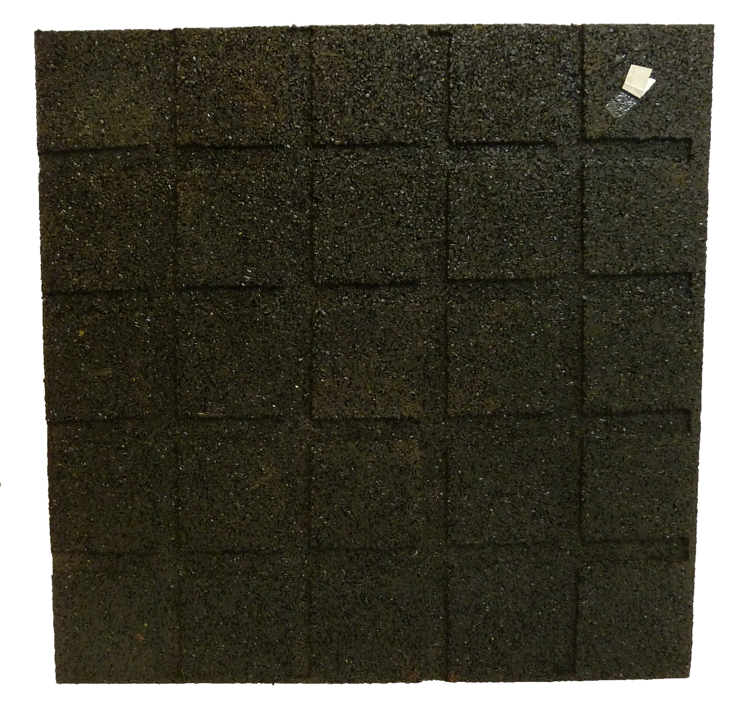 ErgoTile QUAD 500x500x10 mm gummifliser, C1-grå.