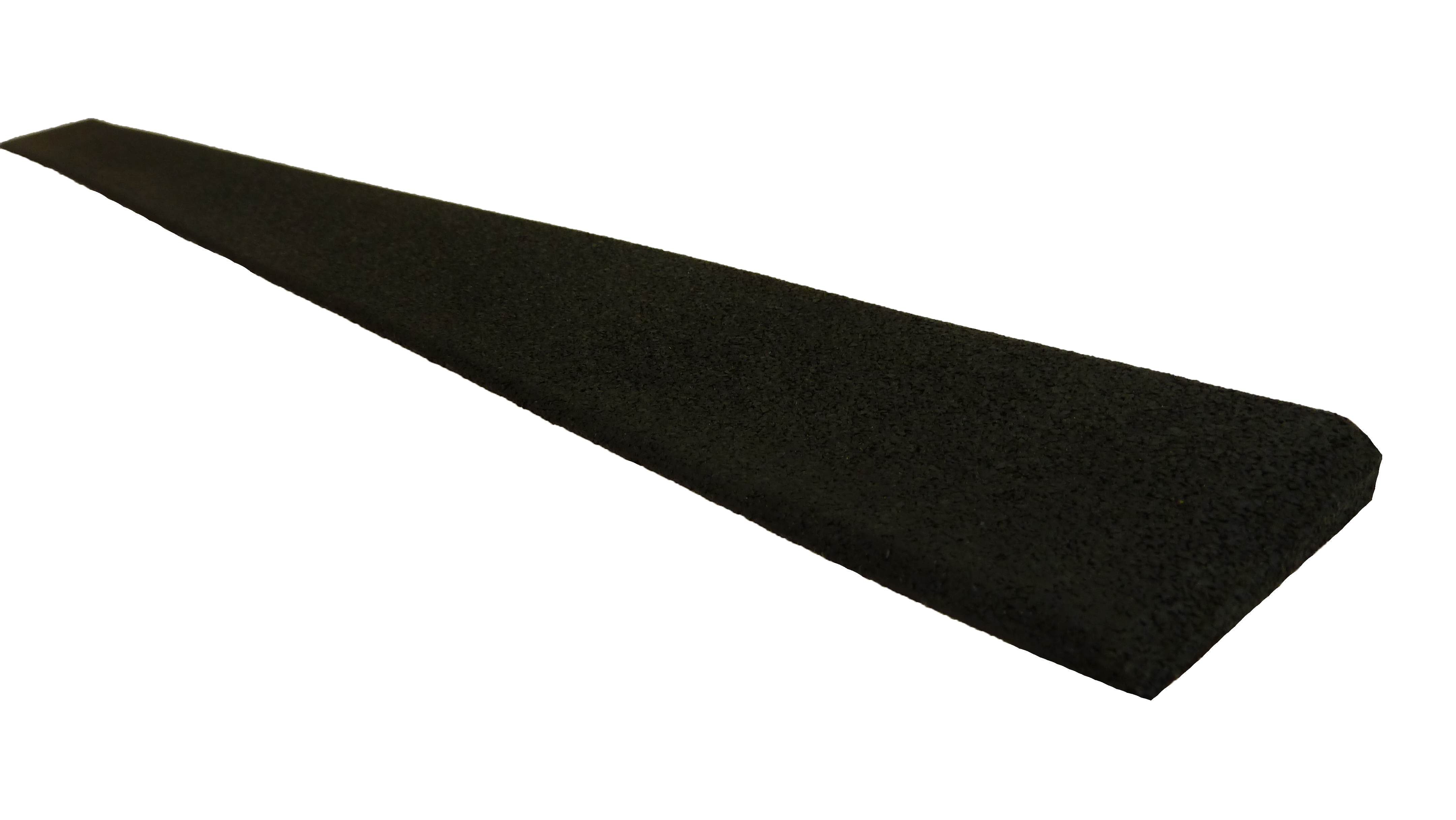 Gummirampe 15x80x1000 mm, for Quad gummifliser, Sort