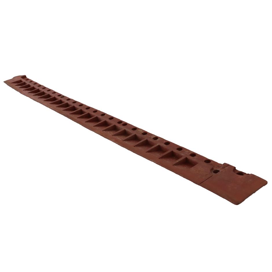 Skrå kantliste for Interlock gummimåtte, NBR-gummi,terracottarød, Female Højre