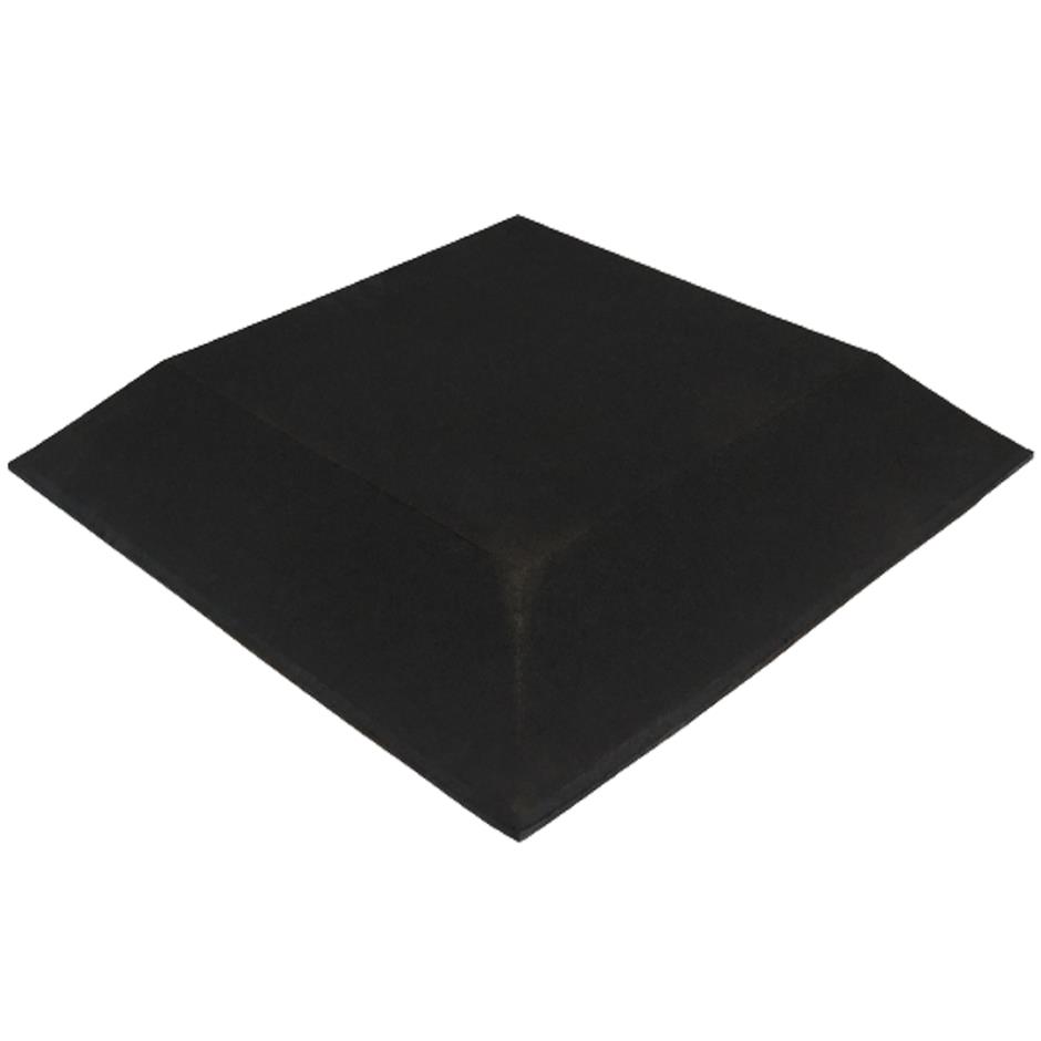 ErgoPlay 500x500x60 mm hjørne-gummifliser / faldunderlag for faldhøjder op til 2,0 m, basic kvalitet, sort