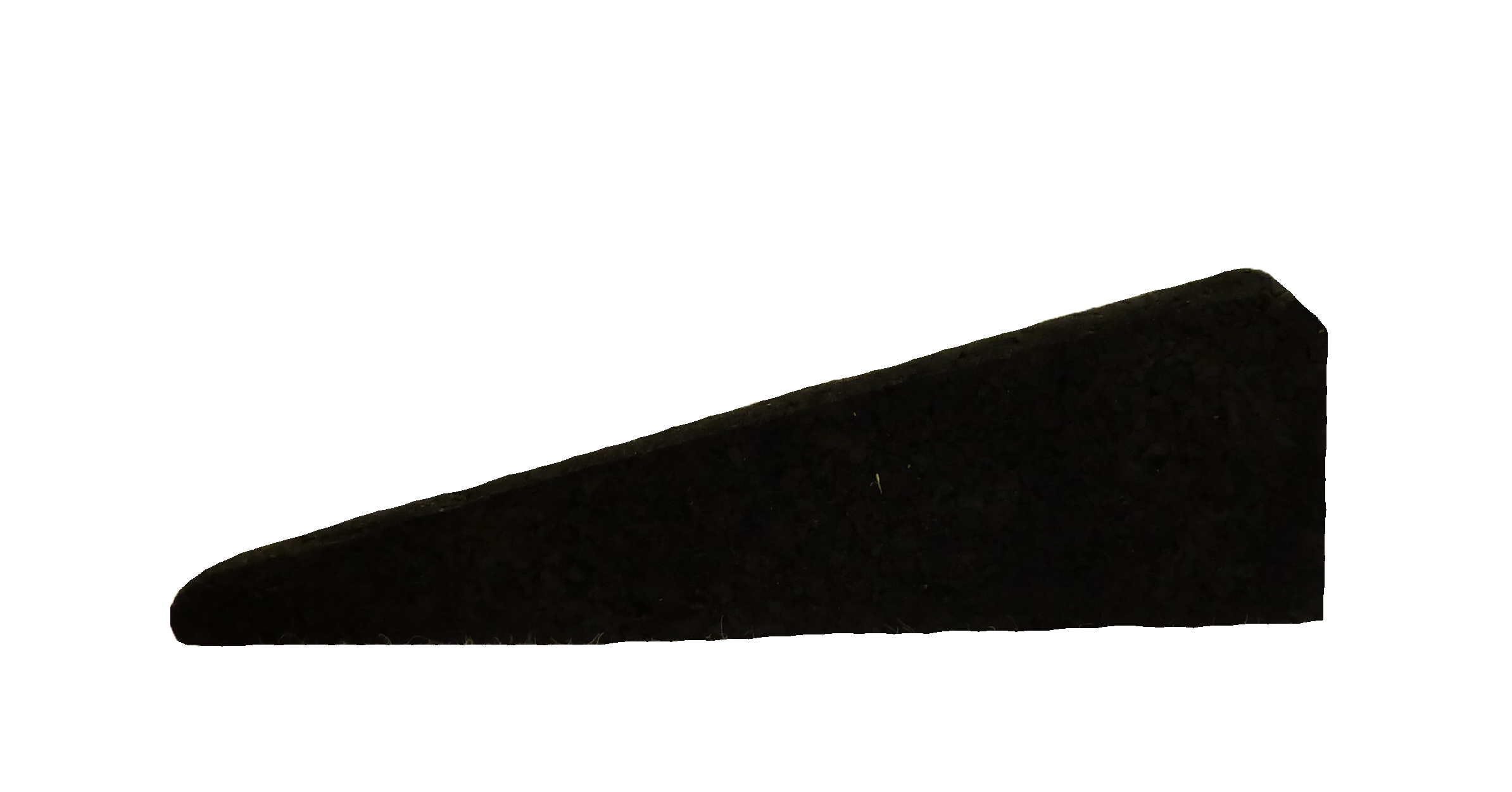 Gummirampe 25x80x1000 mm, for Quad gummifliser, Sort