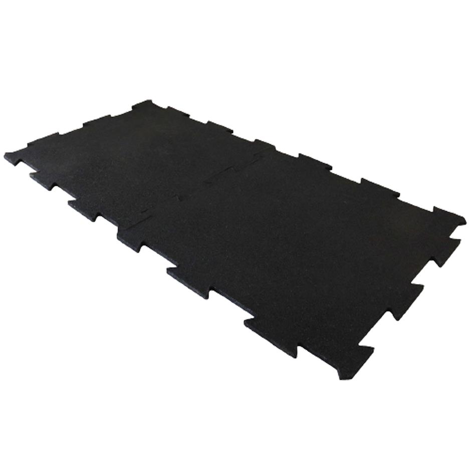 ErgoTile Puzzle 518x518x15 mm gummifliser (effektivt mål 500x500 mm - 4 fliser/m2), C1- sort