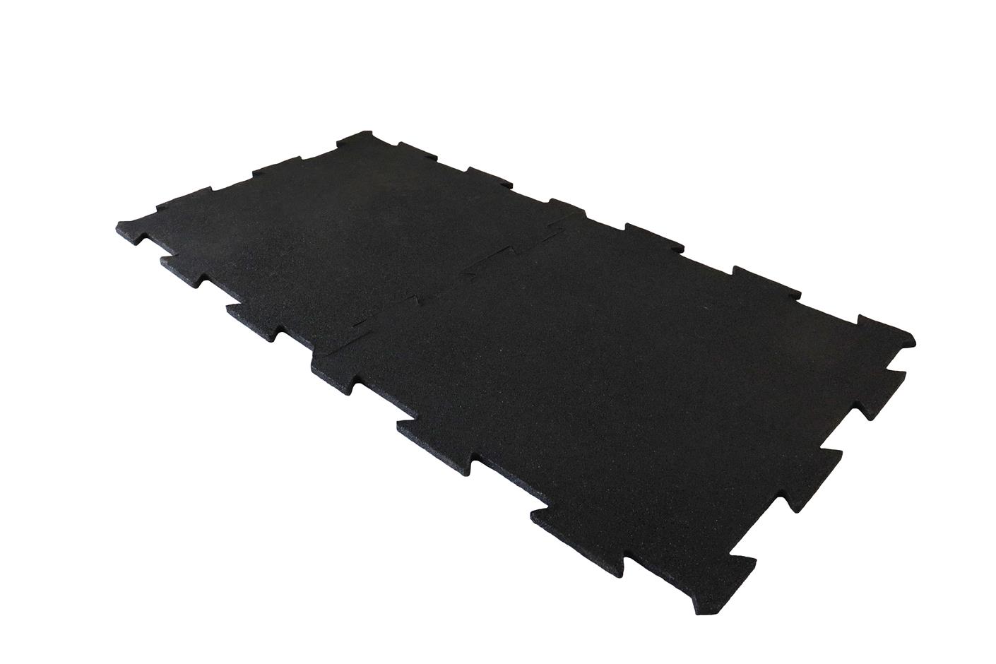 ErgoTile Puzzle 518x518x8 mm gummifliser (effektivt mål 500x500 mm - 4 fliser/m2), C1- sort