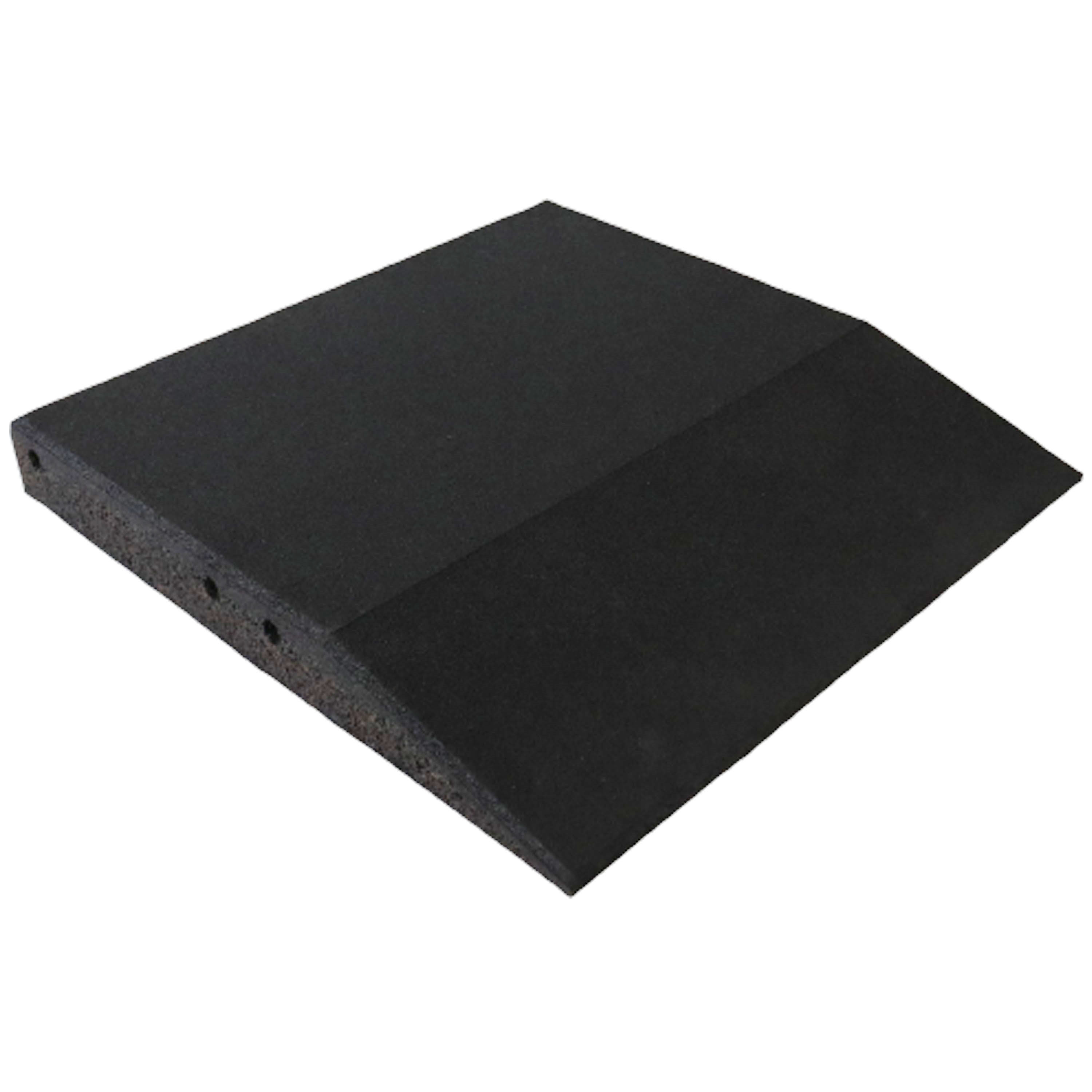 ErgoPlay 500x500x60 mm rampe-gummifliser / faldunderlag for faldhøjder op til 2,0 m, basic kvalitet, sort