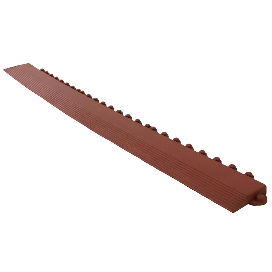 Skrå kantliste for Interlock gummimåtte, NBR-gummi,terracottarød, Male Højre