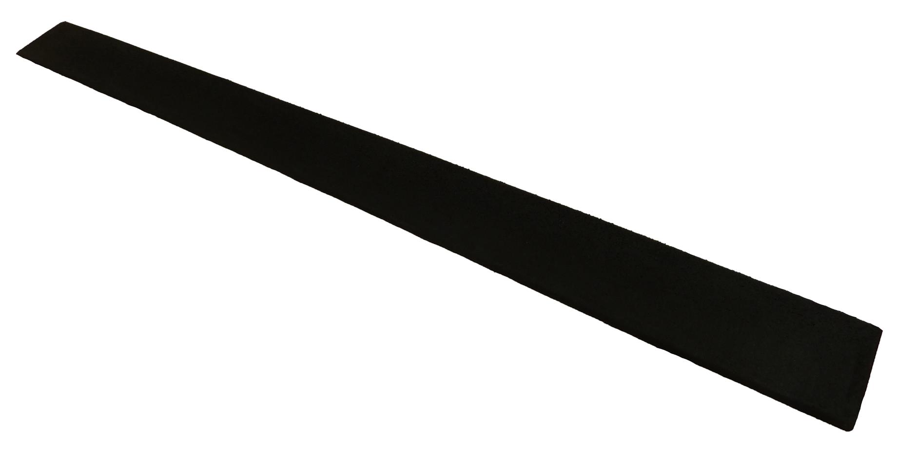Gummirampe 30x80x1000 mm, for Quad gummifliser, Sort