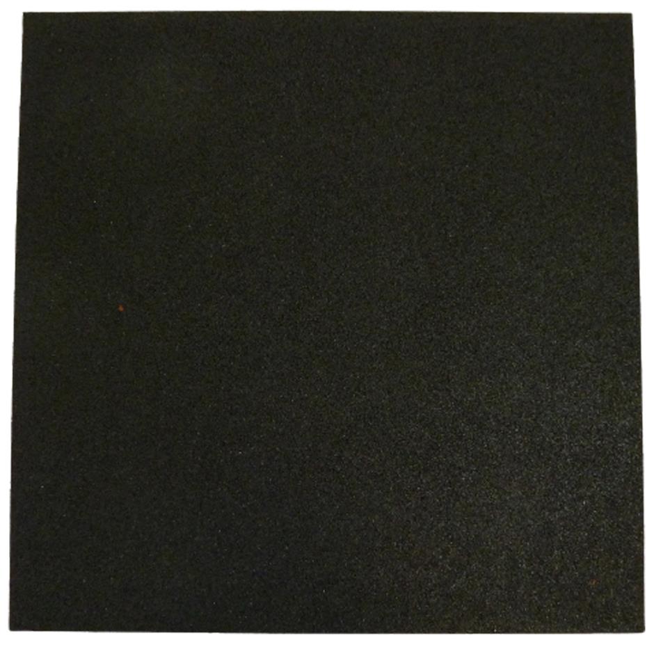 ErgoTile QUAD 1000x1000x15 mm gummifliser, C1-sort, Brandklasse efl
