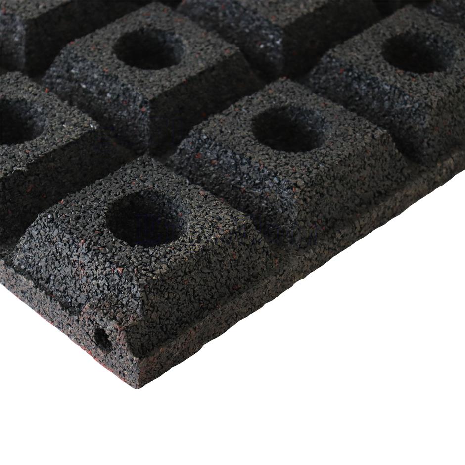 ErgoPlay 500x500x60 mm gummifliser / faldunderlag for faldhøjder op til 2,0 m, basic kvalitet, rød