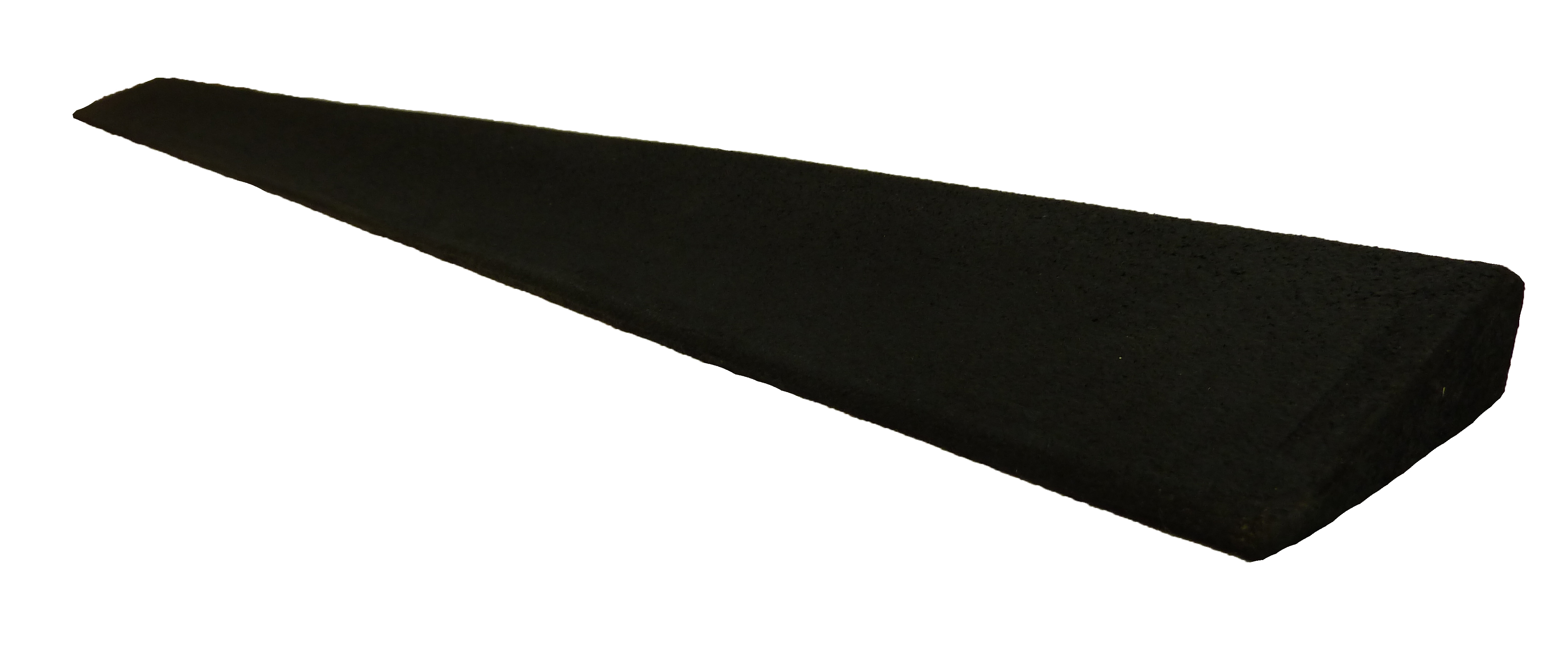 Gummirampe 25x80x1000 mm, for Quad gummifliser, Sort