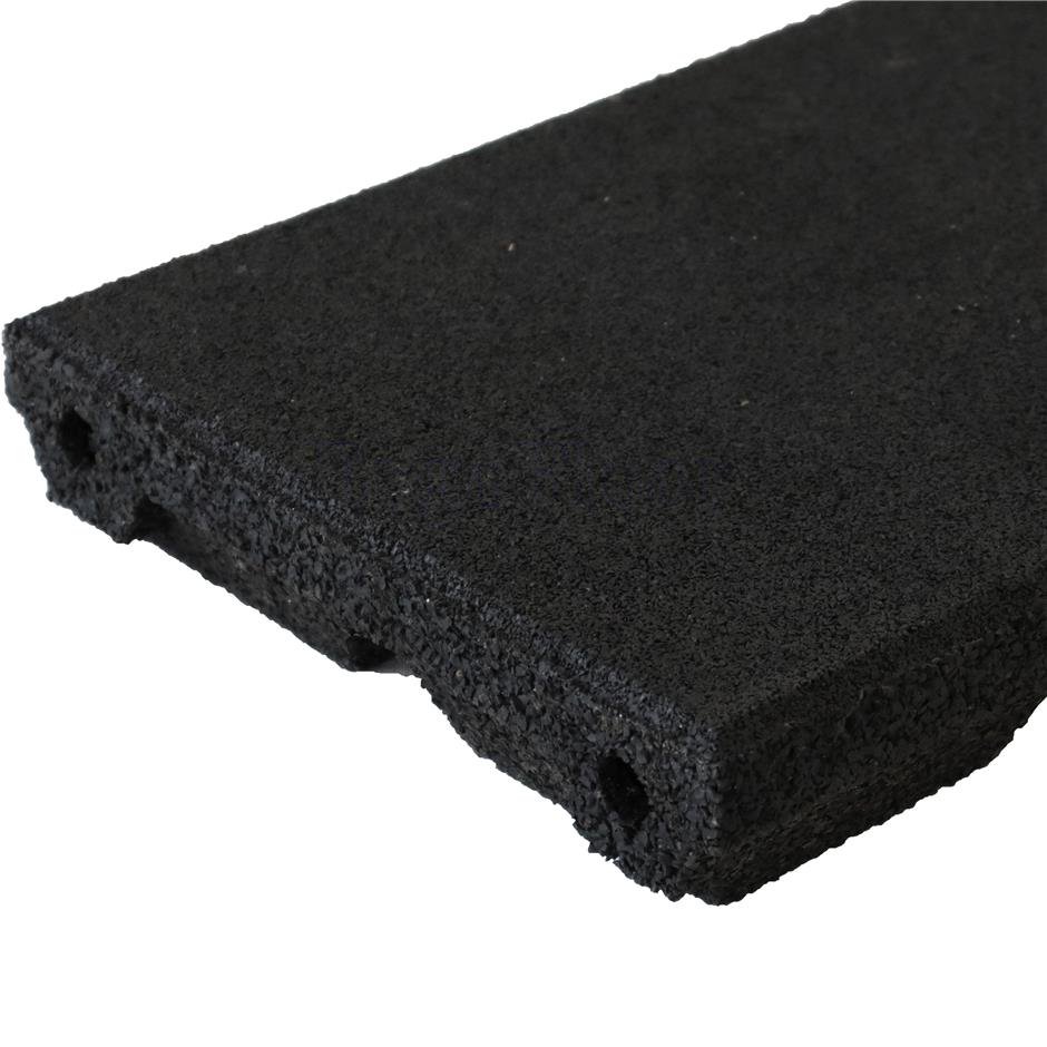 ErgoPlay 250x500x60 mm gummifliser / faldunderlag for faldhøjder op til 2,0 m, basic kvalitet, sort