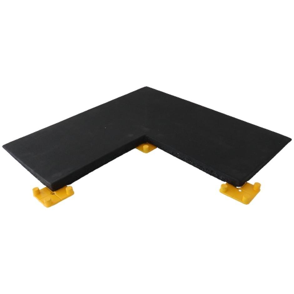 EasyConnector 62x62x13,5 mm for ErgoTile Quad EasyConnect gummifliser, ramper og hjørner. Normalforbrug 7 stk./m2. I tillæg 2 stk. pr. rampe og 1 stk. pr. hjørne
