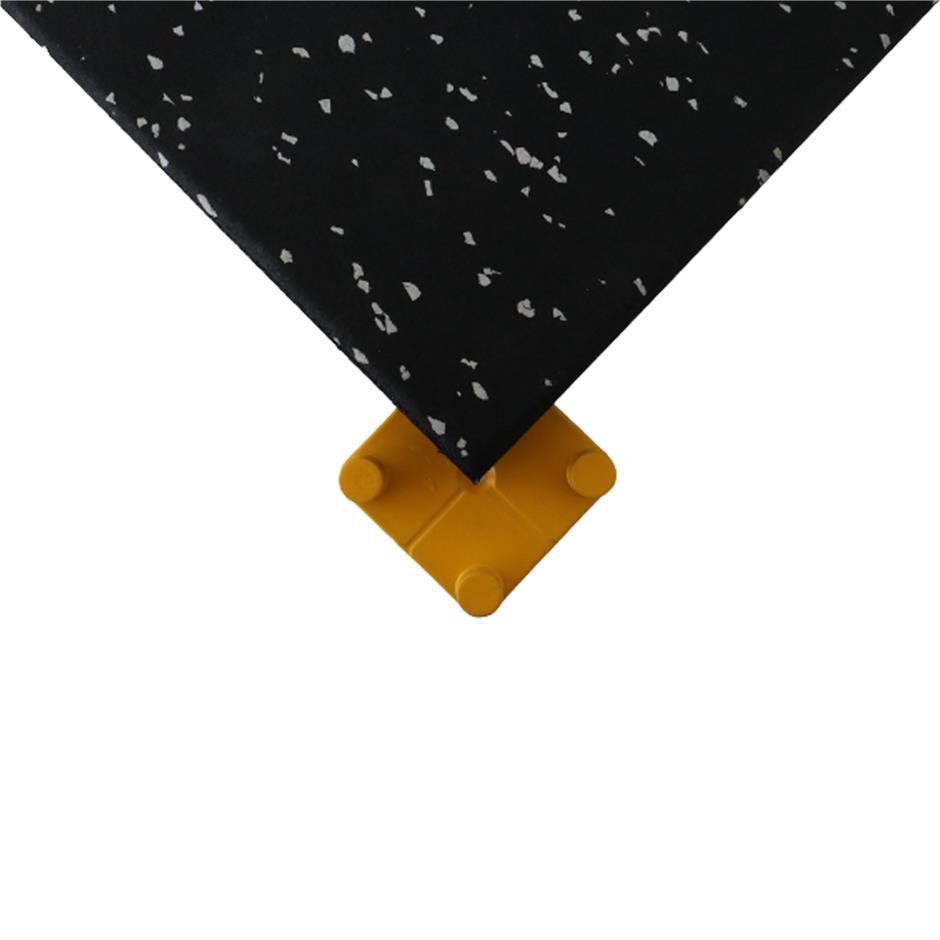 ErgoTile QUAD EasyConnect 1000x1000x30 mm gummifliser med impact bund type M, C1-sort