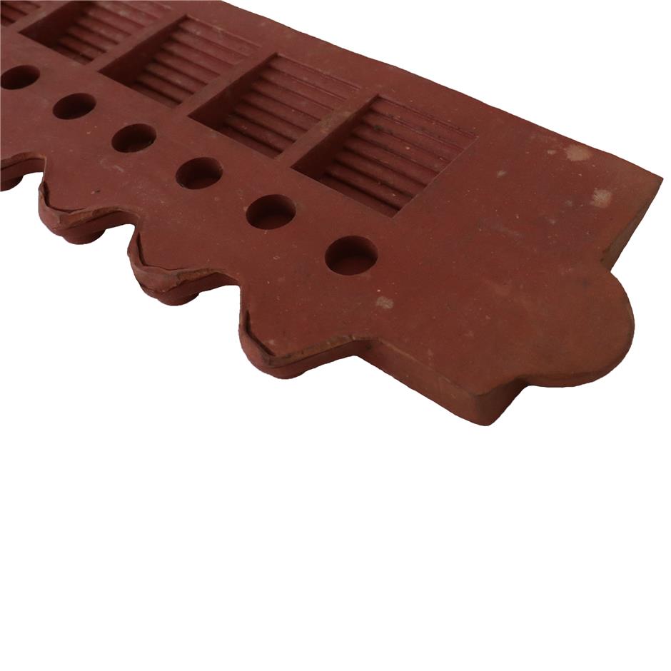 Skrå kantliste for Interlock gummimåtte, NBR-gummi,terracottarød, Male Højre