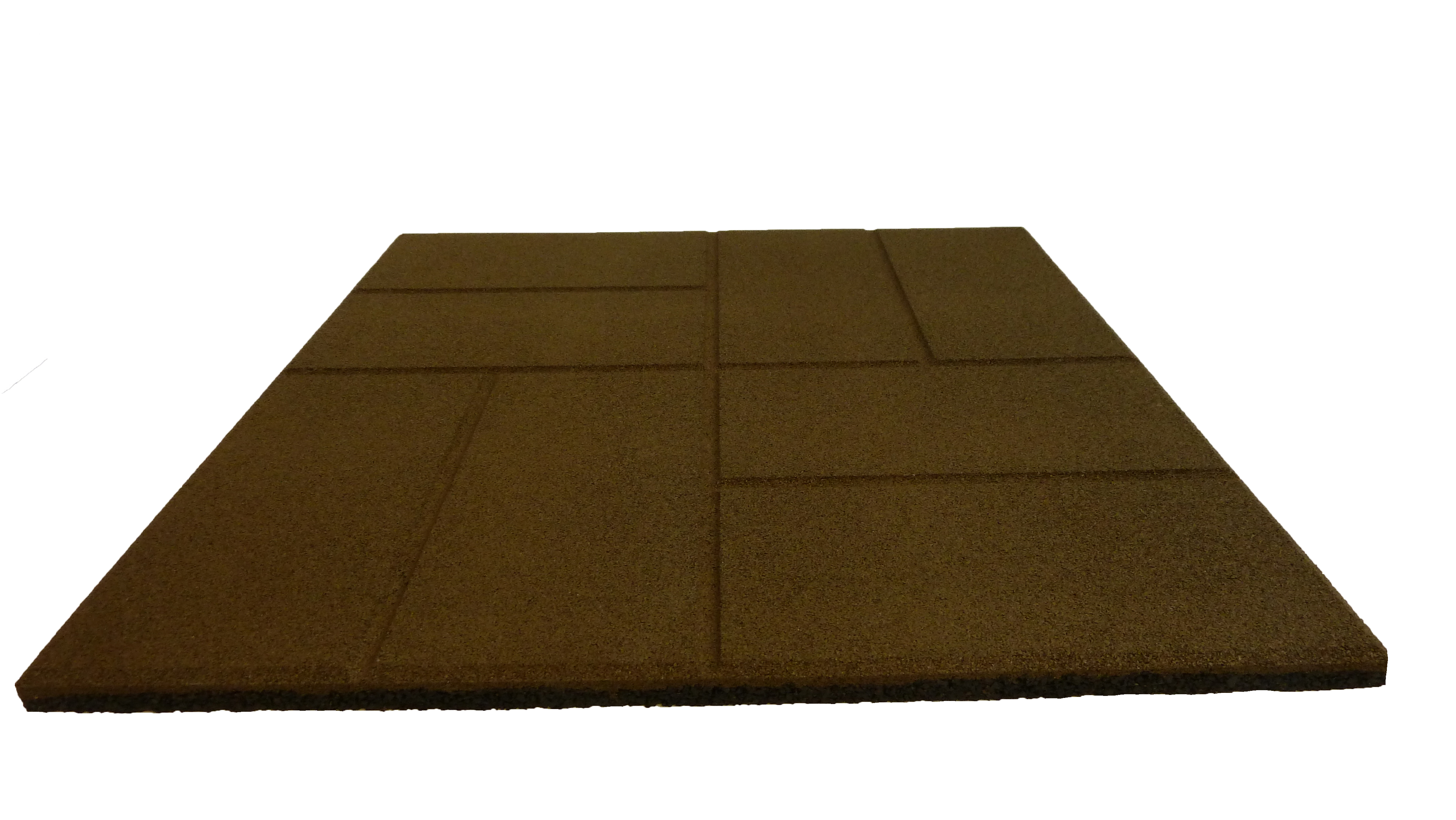 ErgoTile QUAD-REC 610x610x19 mm gummifliser, C1-sand/brun fra Shandong Jingyuan
