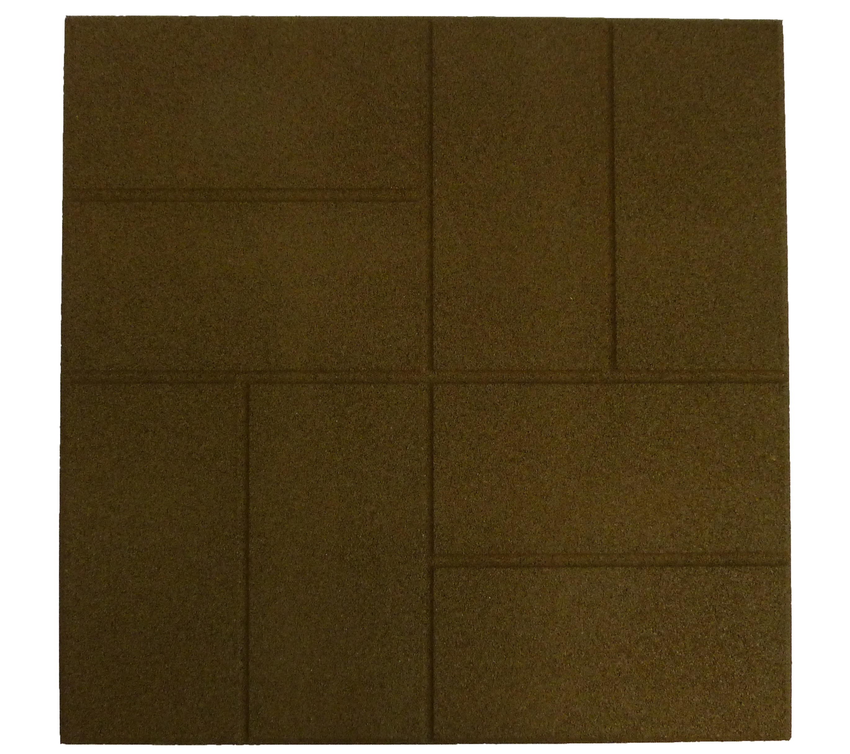 ErgoTile QUAD-REC 610x610x19 mm gummifliser, C1-sand/brun fra Shandong Jingyuan