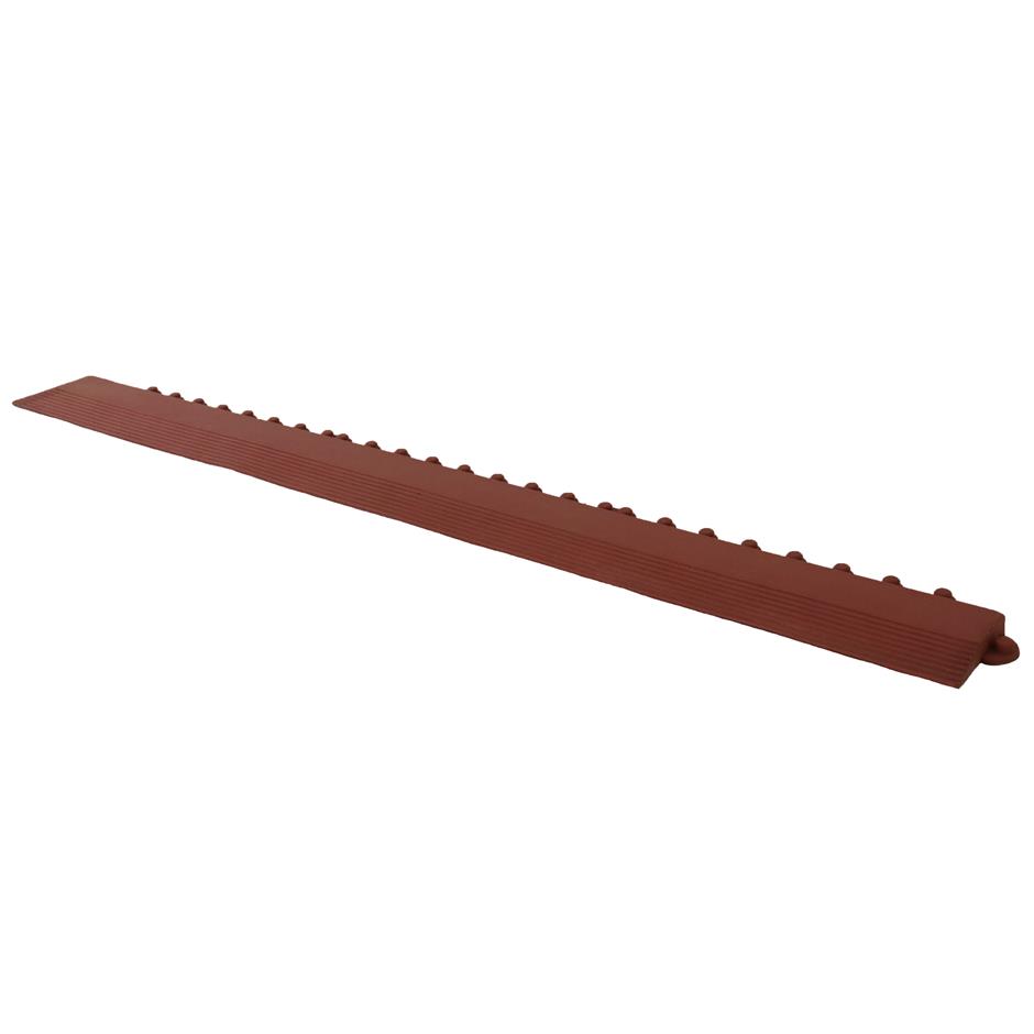 Skrå kantliste for Interlock gummimåtte, NBR-gummi,terracottarød, Male Højre