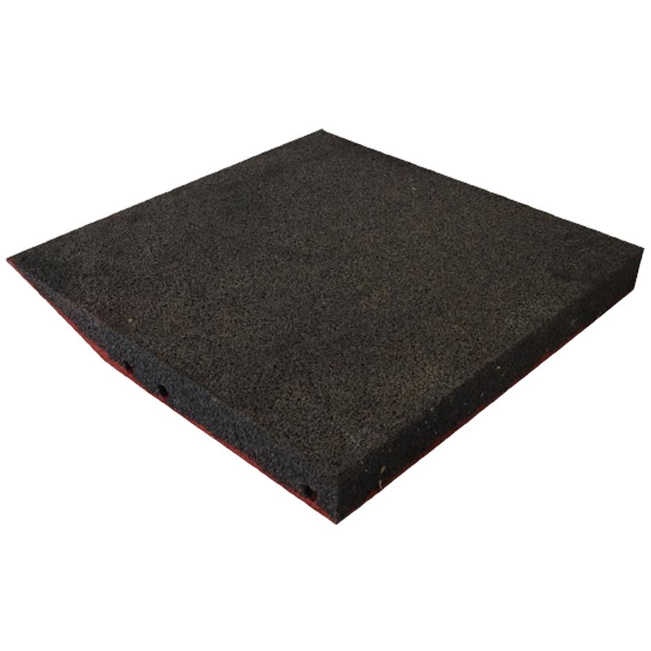 ErgoPlay 500x500x60 mm rampe-gummifliser / faldunderlag for faldhøjder op til 2,0 m, basic kvalitet, rød