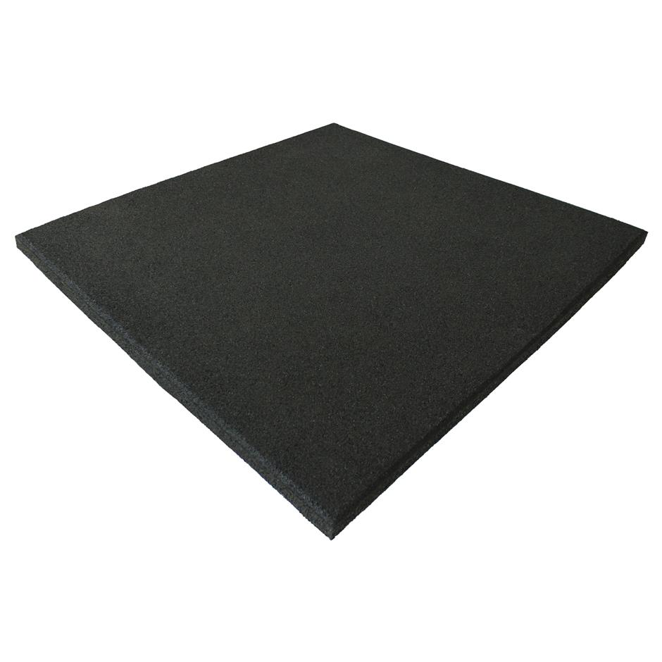 ErgoTile QUAD DIY 516x516x30 mm gummifliser, (4 stk/m2), vægt ca. 22,2 kg/m2, for samling m. X-connector system, C1-sort