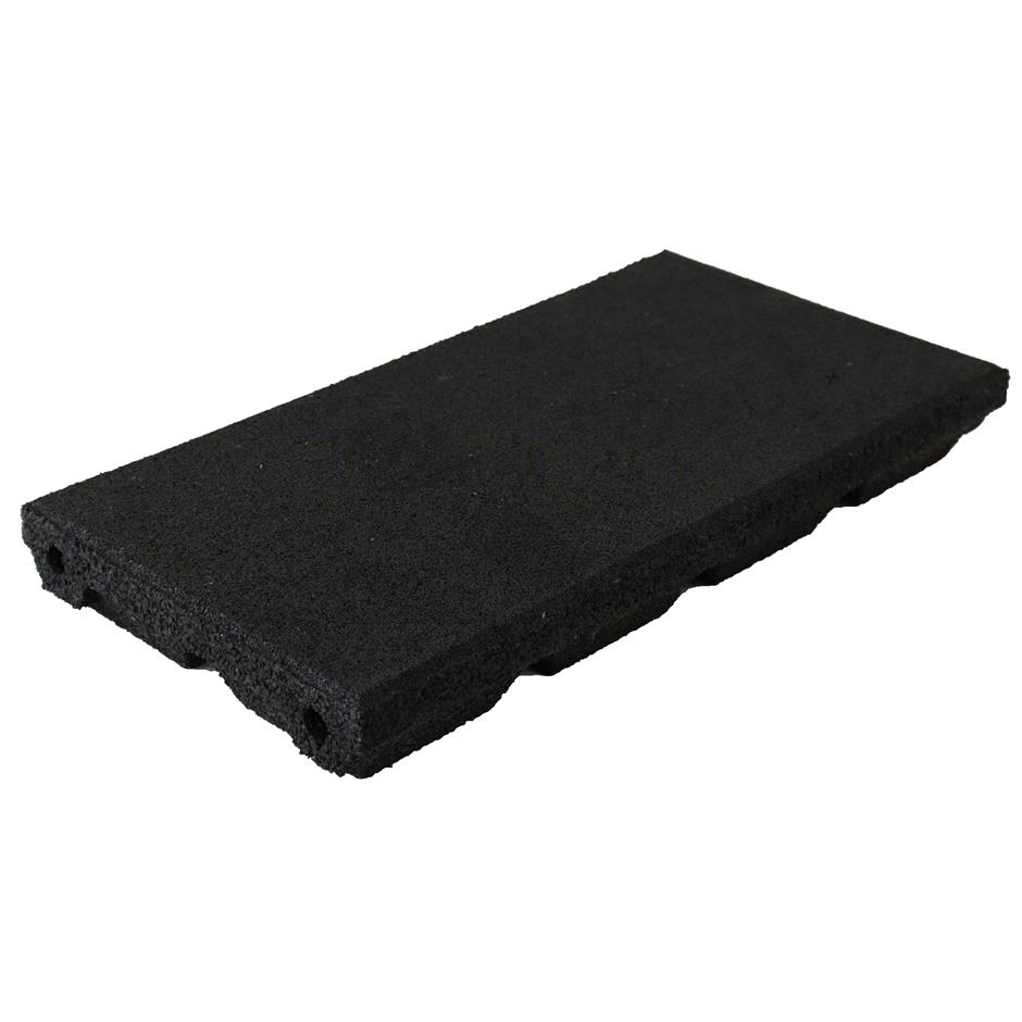 ErgoPlay 250x500x90 mm gummifliser / faldunderlag for faldhøjder op til 3 m, basic kvalitet, sort