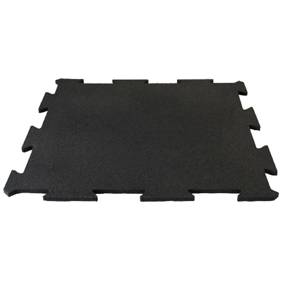 ErgoTile Puzzle 518x518x15 mm gummifliser (effektivt mål 500x500 mm - 4 fliser/m2), C1- sort