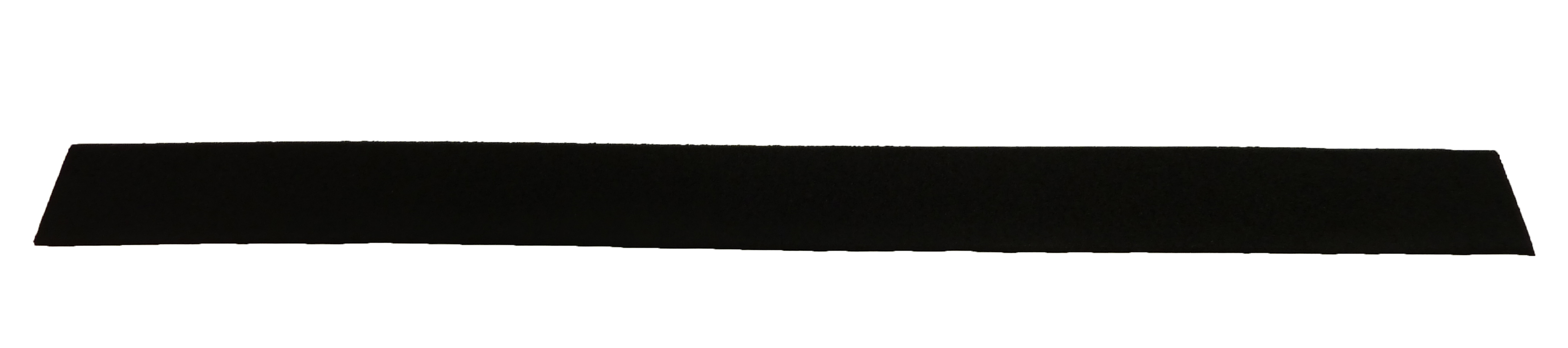 Gummirampe 15x80x1000 mm, for Quad gummifliser, Sort