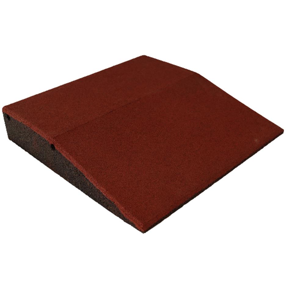 ErgoPlay 500x500x90 mm rampe-gummifliser / faldunderlag for faldhøjder op til 3,0 m, basic kvalitet, rød