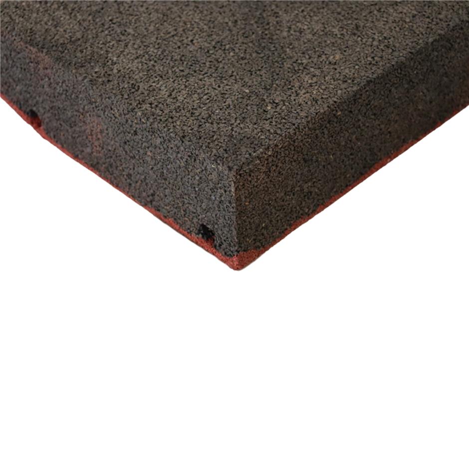 ErgoPlay 500x500x90 mm rampe-gummifliser / faldunderlag for faldhøjder op til 3,0 m, basic kvalitet, rød