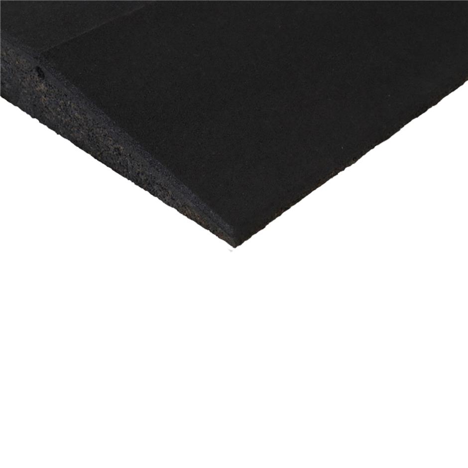 ErgoPlay 500x500x90 mm rampe-gummifliser / faldunderlag for faldhøjder op til 3,0 m, basic kvalitet, sort