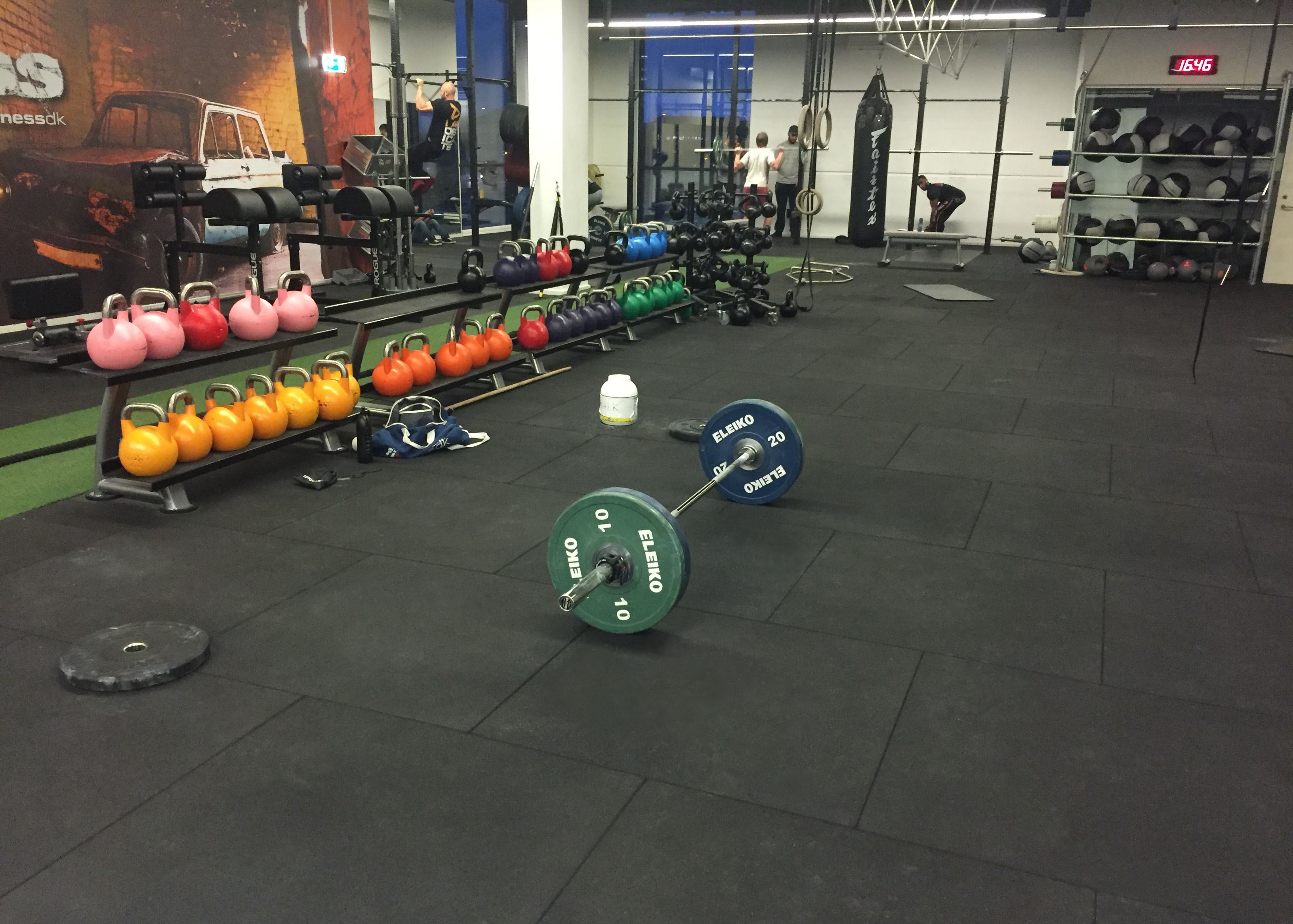 Sorte Fitness DK Gummigulve 