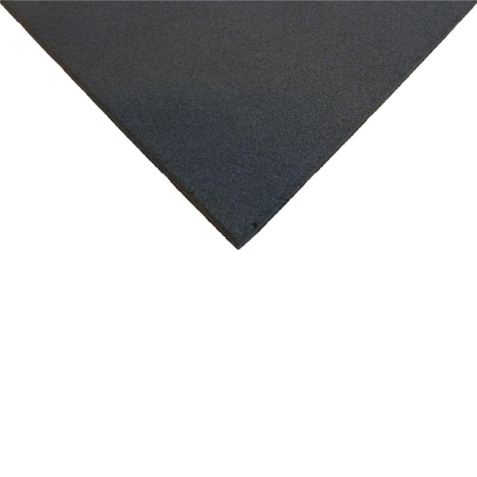 ErgoTile QUAD 1000x1000x25 mm gummifliser, C1-grå, Brandklasse efl