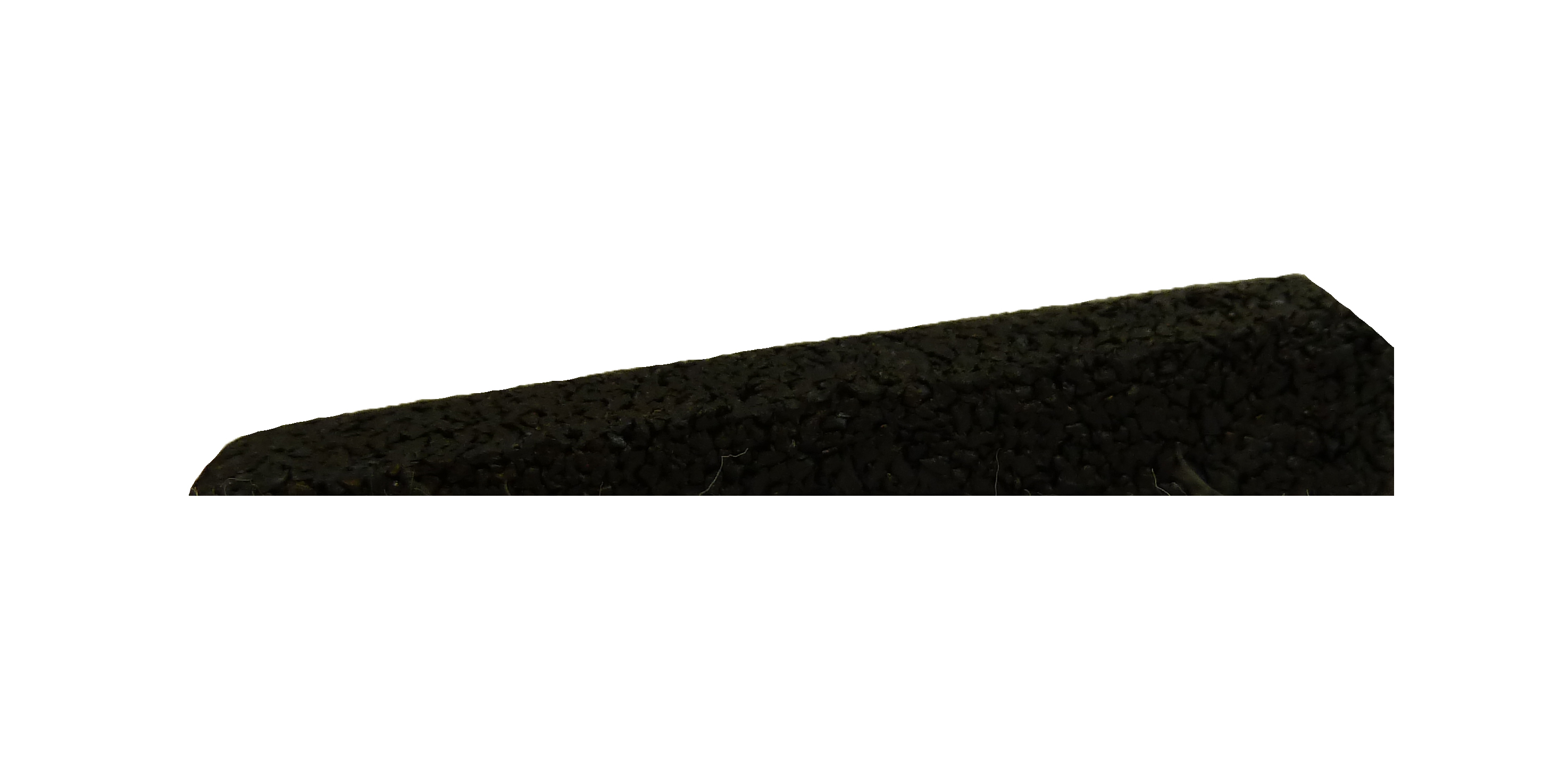 Gummirampe 15x80x1000 mm, for Quad gummifliser, Sort