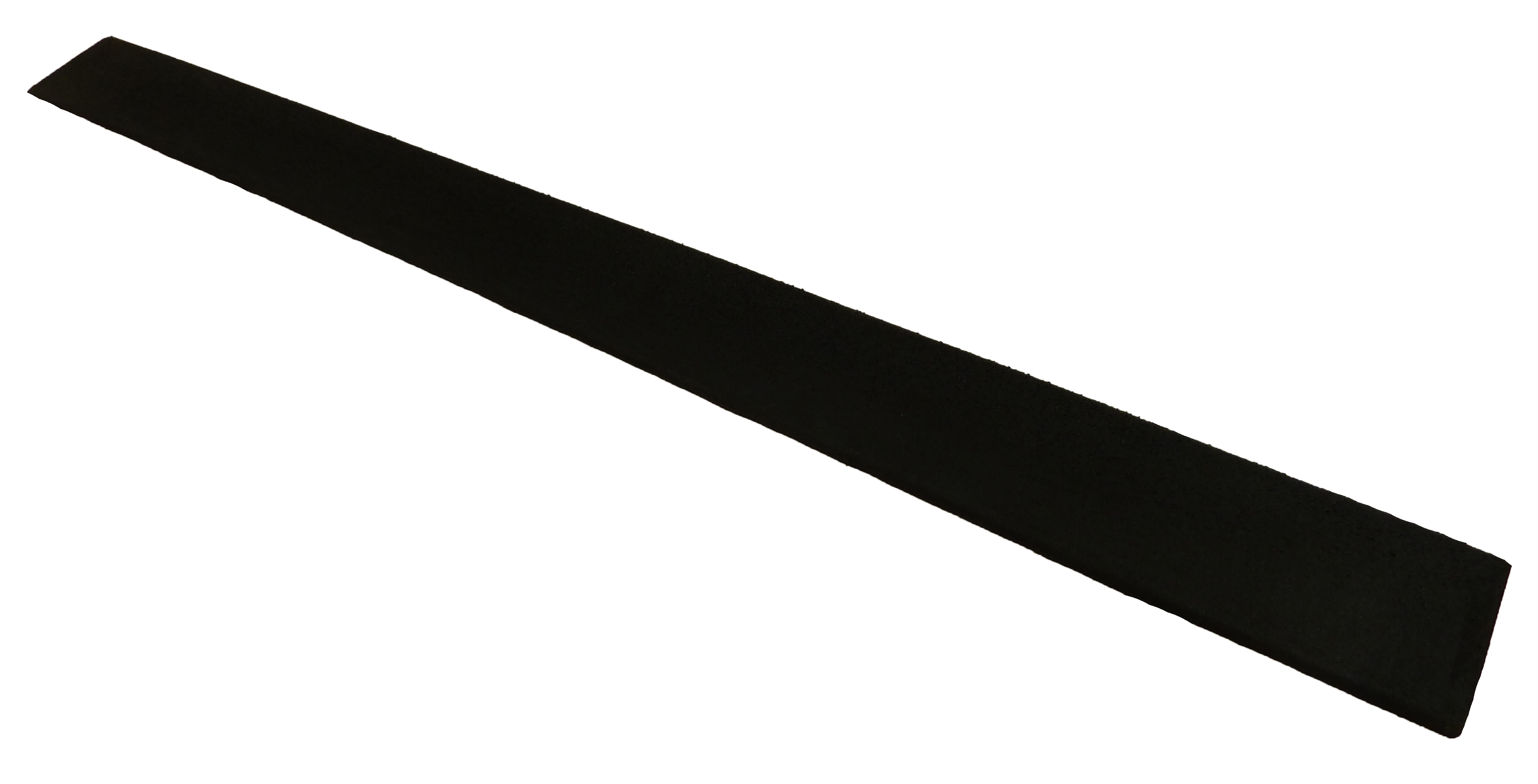 Gummirampe 25x80x1000 mm, for Quad gummifliser, Sort