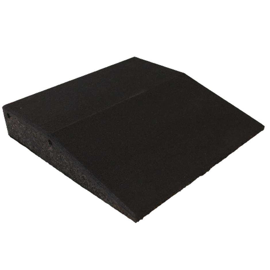 ErgoPlay 500x500x90 mm rampe-gummifliser / faldunderlag for faldhøjder op til 3,0 m, basic kvalitet, sort
