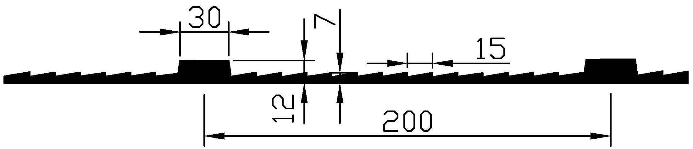 Rampemåtte type A 1750x1550 mm, 12 mm ribber (Trailer)
