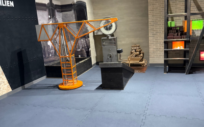 Vejle Kulturmuseum med robust gummigulv til lege- og opholdsrum