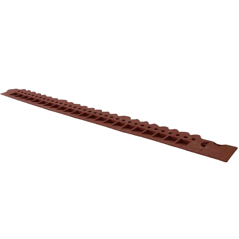 Skrå kantliste for Interlock gummimåtte, NBR-gummi,terracottarød, Male Højre