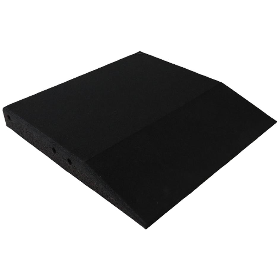ErgoPlay 500x500x60 mm rampe-gummifliser / faldunderlag for faldhøjder op til 2,0 m, basic kvalitet, sort