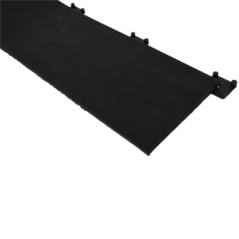 ErgoTile QUAD EasyConnect 20x250x1000 mm gummirampe med skåret overfladesheet, C4-15% GV grå