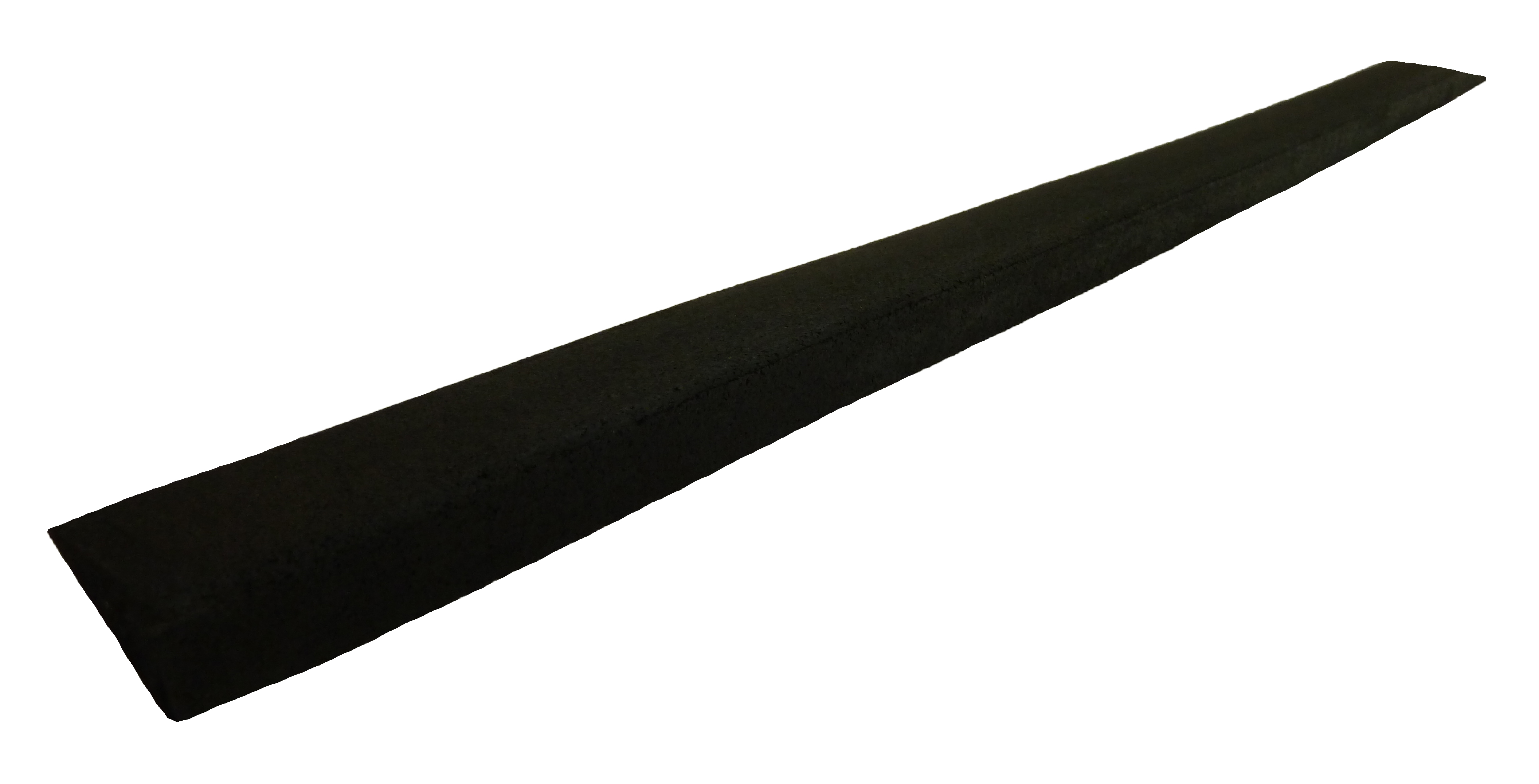 Gummirampe 25x80x1000 mm, for Quad gummifliser, Sort