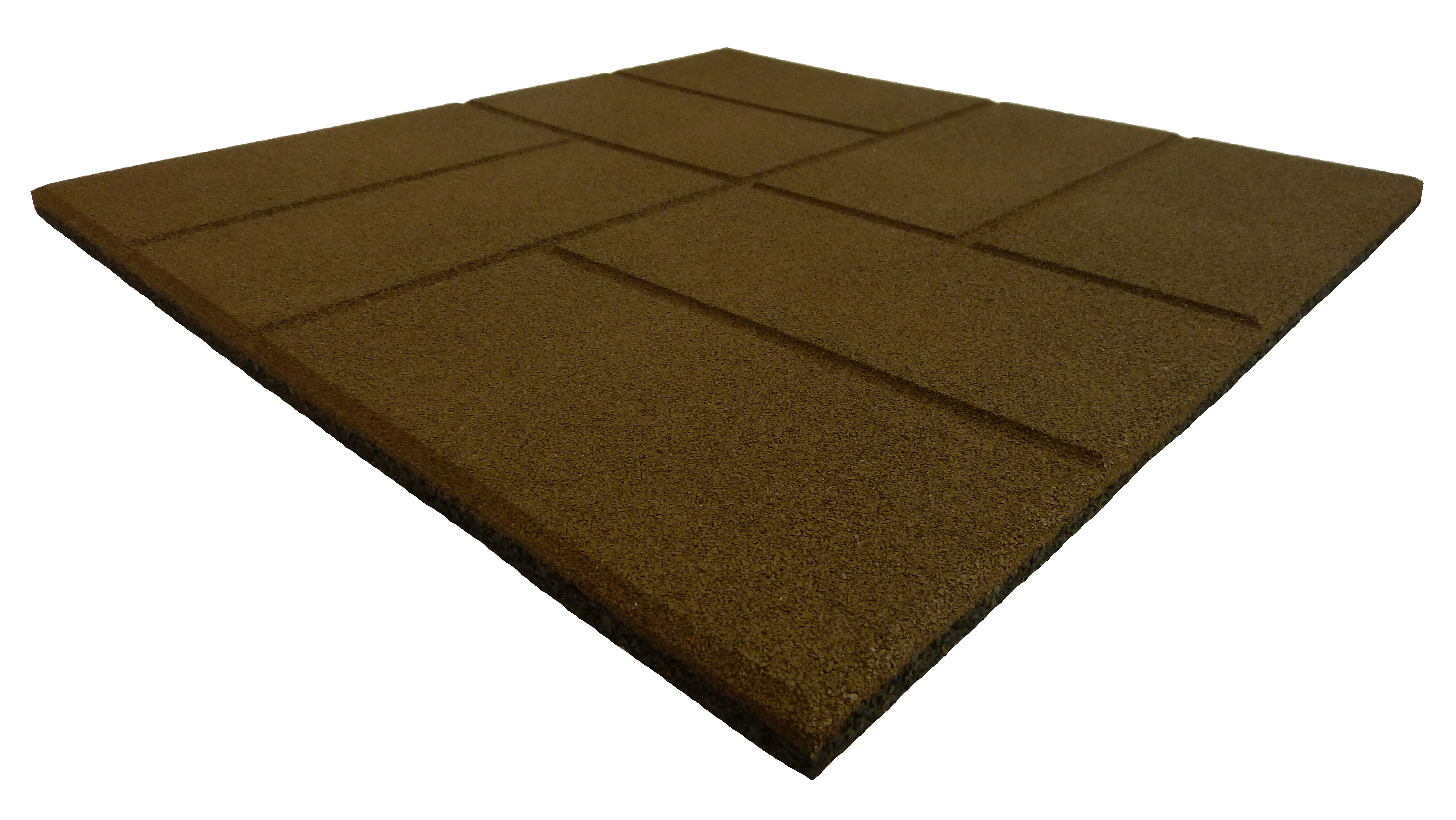 ErgoTile QUAD-REC 610x610x19 mm gummifliser, C1-sand/brun fra Shandong Jingyuan