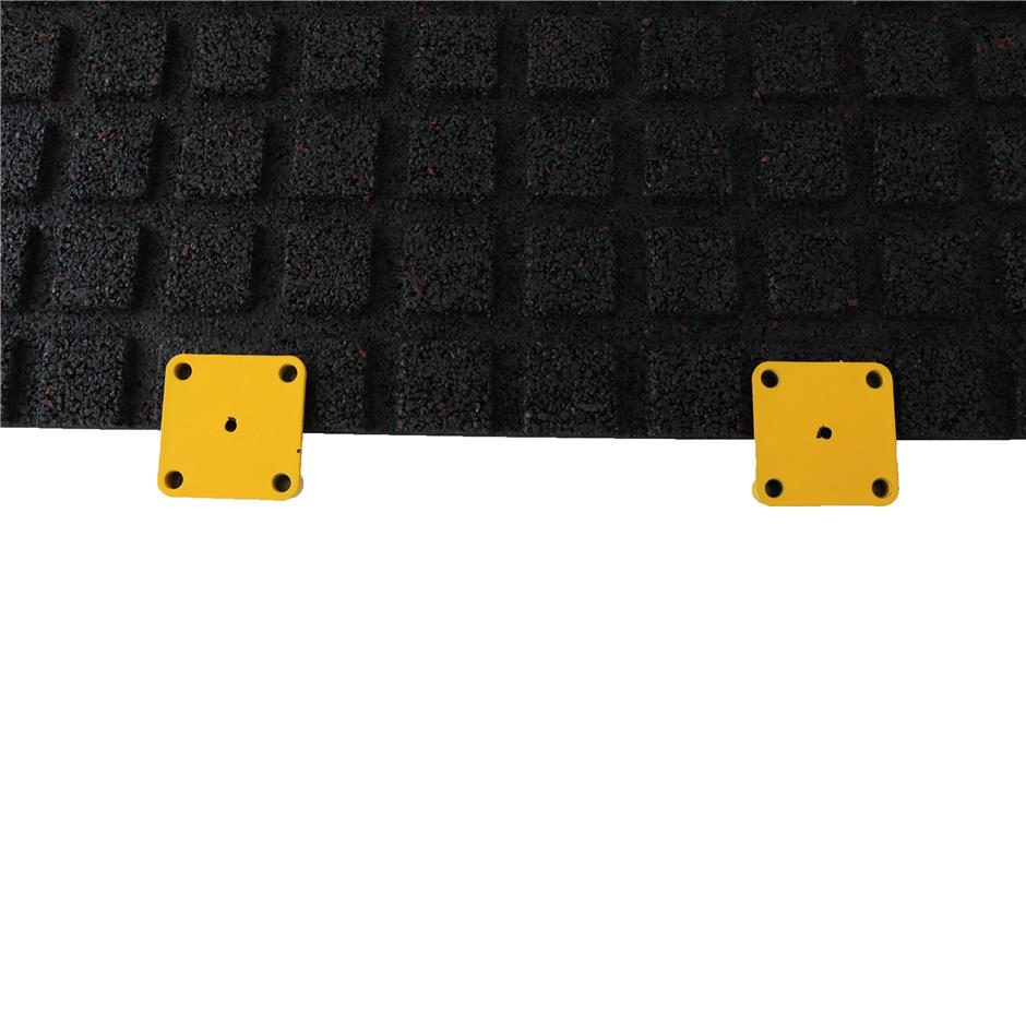 ErgoTile QUAD EasyConnect 1000x1000x20 mm gummifliser med impact bund, C4-GV sort