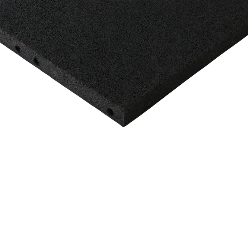 ErgoPlay 500x500x45 mm rampe-gummifliser/faldunderlag for faldhøjder op til 1,5 m, basic kvalitet, sort