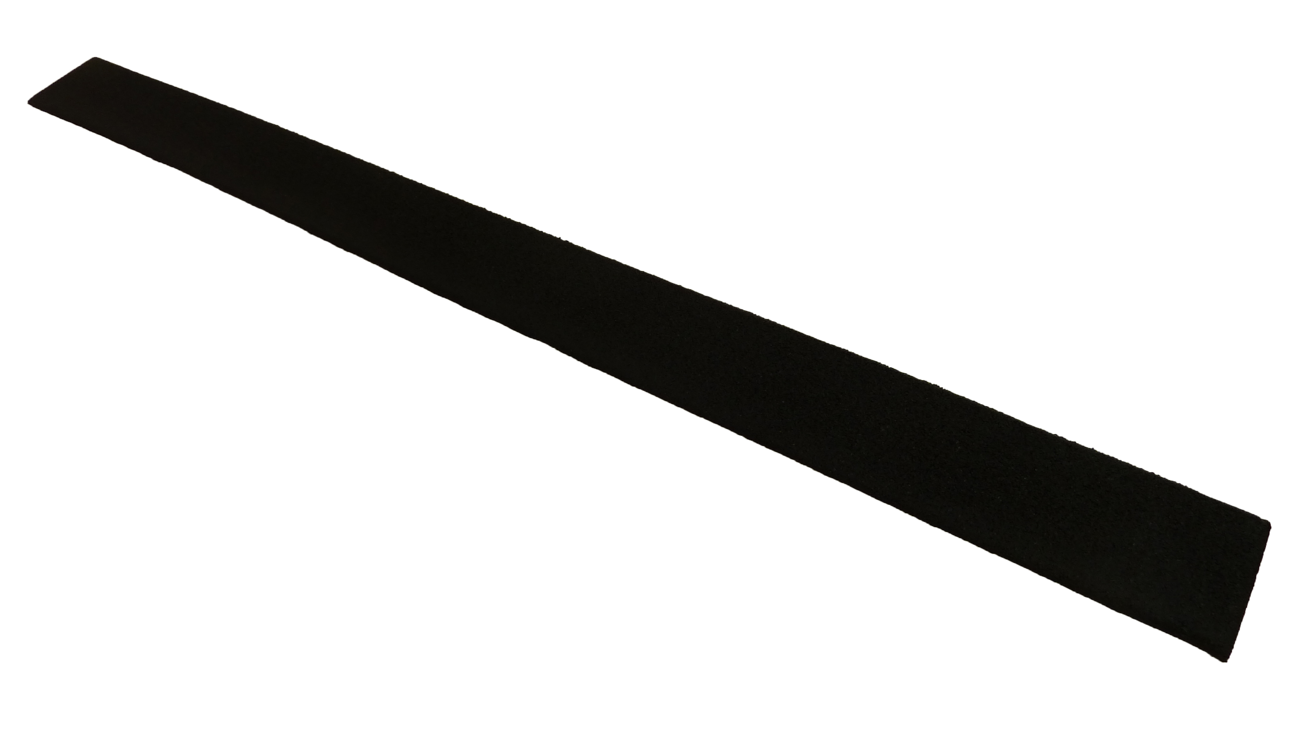 Gummirampe 15x80x1000 mm, for Quad gummifliser, Sort