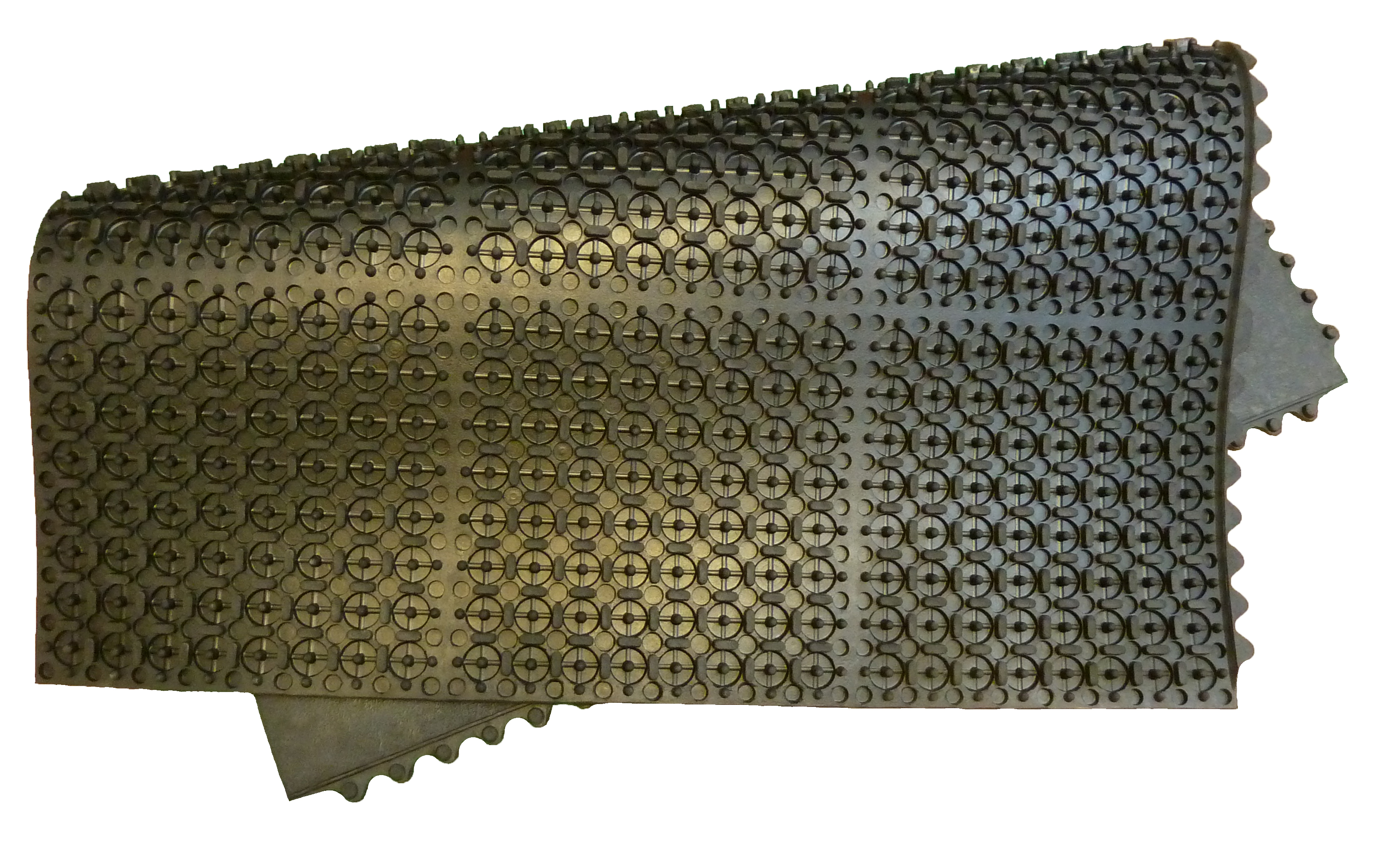 Interlock Gummimåtte 915x915x15 mm Solid top, NR/SBR-gummi