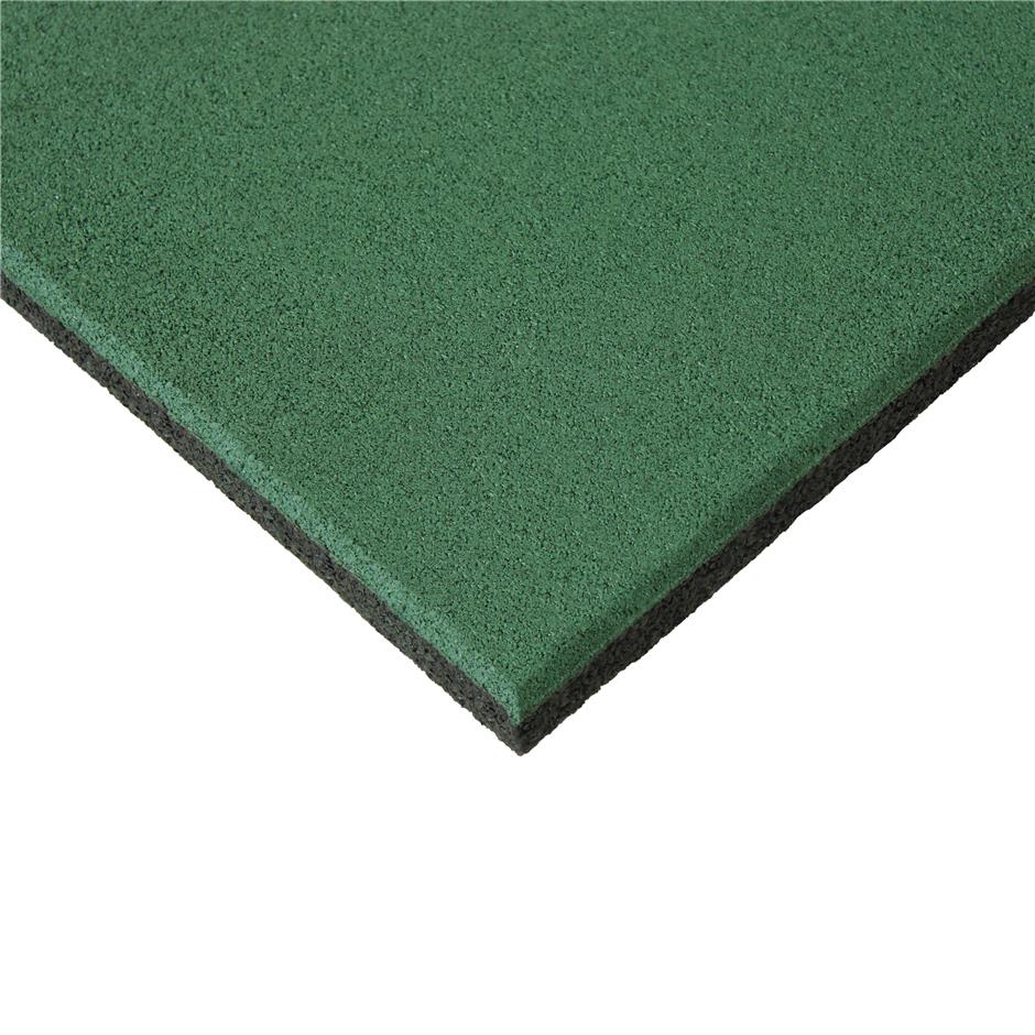 ErgoTile QUAD DIY 516x516x30 mm gummifliser, (4 stk/m2), vægt ca. 22,2 kg/m2, for samling m. X-connector system, C1-grøn