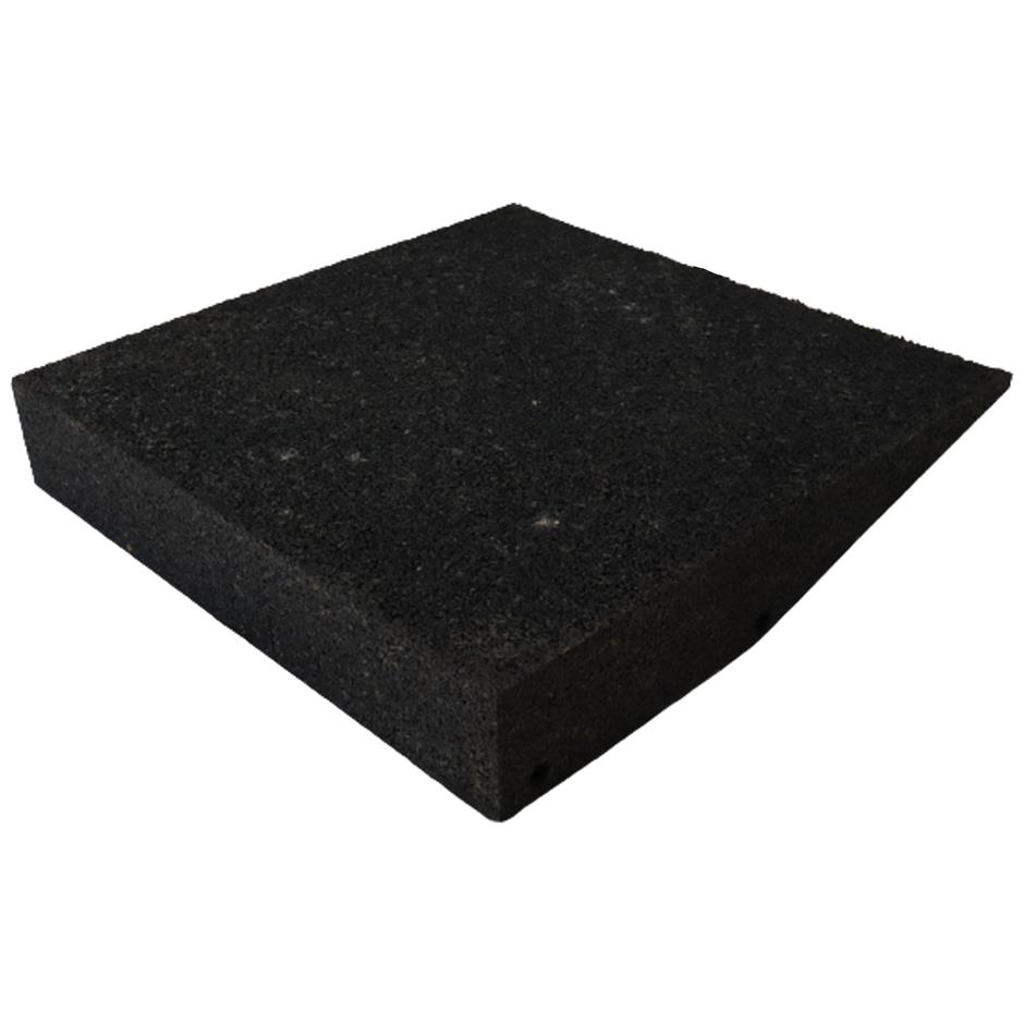 ErgoPlay 500x500x90 mm rampe-gummifliser / faldunderlag for faldhøjder op til 3,0 m, basic kvalitet, sort