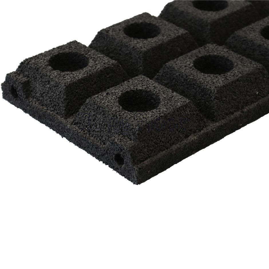 ErgoPlay 250x500x60 mm gummifliser / faldunderlag for faldhøjder op til 2,0 m, basic kvalitet, sort