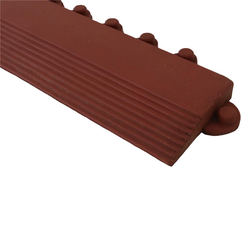 Skrå kantliste for Interlock gummimåtte, NBR-gummi,terracottarød, Male Højre